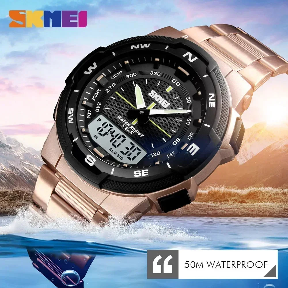 SKMEI 1370 Full Steel Business Watch Relogio Masculino