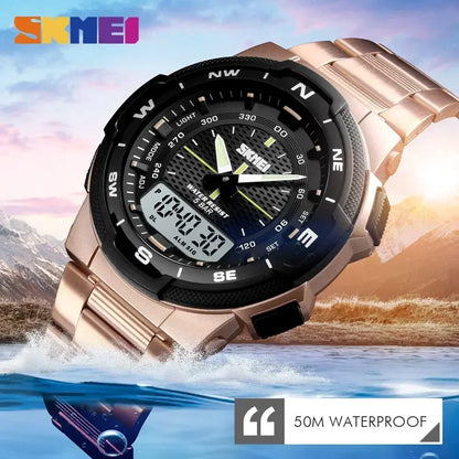 SKMEI 1370 Full Steel Business Watch Relogio Masculino