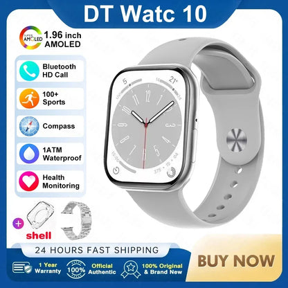 2025 Nouvelle montre connectée originale pour Apple DT Watch 10 Homme AMOLED 4 Go Mémoire Musique 3D Surround Appel BT Étanche Montre intelligente Femme
