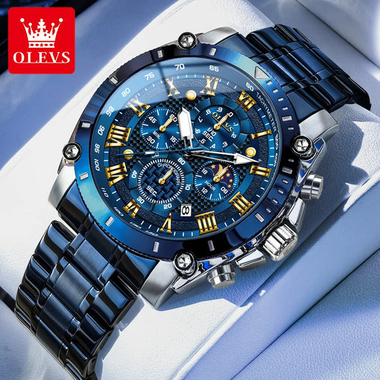 OLEVS 2025 Stainless Steel Chronograph Watch