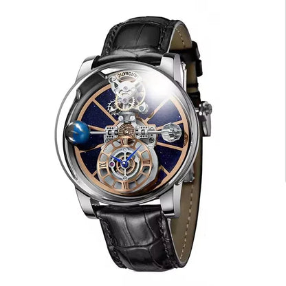 Montre-bracelet homme PINDU Design Montres à quartz roulette céleste étanches
