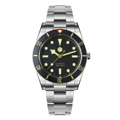 San Martin Nouvelle Montre Plongeur Homme Vintage BB54 Améliorée 37mm ST2130 Automatique Mécanique Saphir Lumineux Étanche 200m SN0138