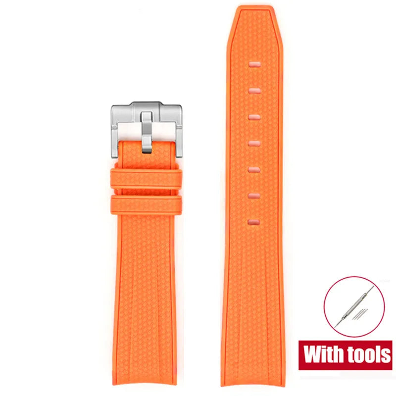 20mm Diving Strap for Omega X Swatch Joint MoonSwatch Men Women Arc Curved End TPU Rubber Bracelet for Rolex Watch Band Tools