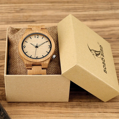BOBO BIRD Montre Homme en Bois Bambou Montres relogio masculino Mouvement Japonais Horloge Montre Cadeau Personnalisé Dropshipping