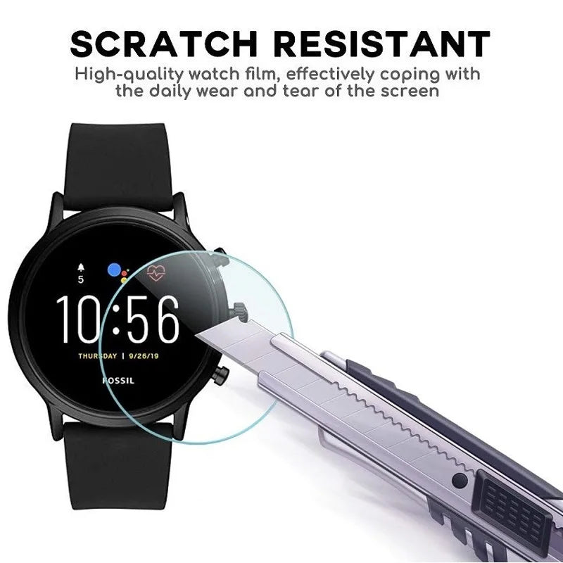 5PCS Screen Protector for Fossil Gen 4 Q Explorist HR / Q Venture HR / Sloan HR Smart Watch Tempered Glass Protective Film