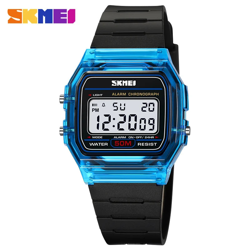SKMEI 2056 Electronic Waterproof Sports Watch for Men Women Countdown Boy Girl Digital Date Wristwatches 1123 Reloj Masculino