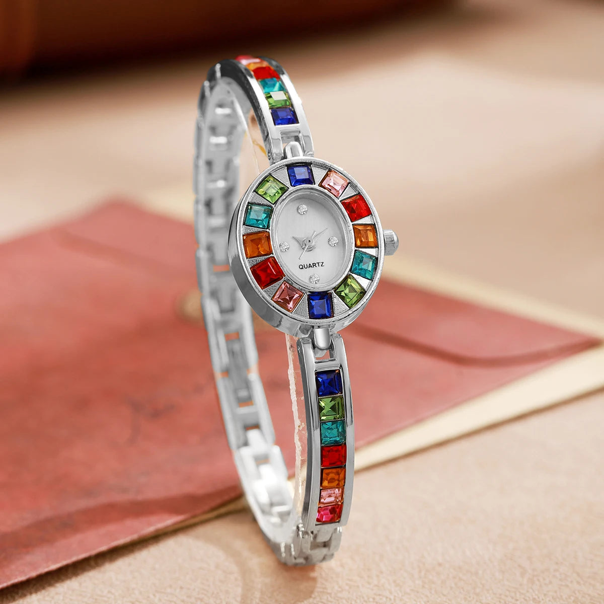Montres de luxe pour femmes avec strass Montre à quartz pour femmes avec bracelet de mode Reloj Mujer Cadeau horloge pour filles (sans boîte)