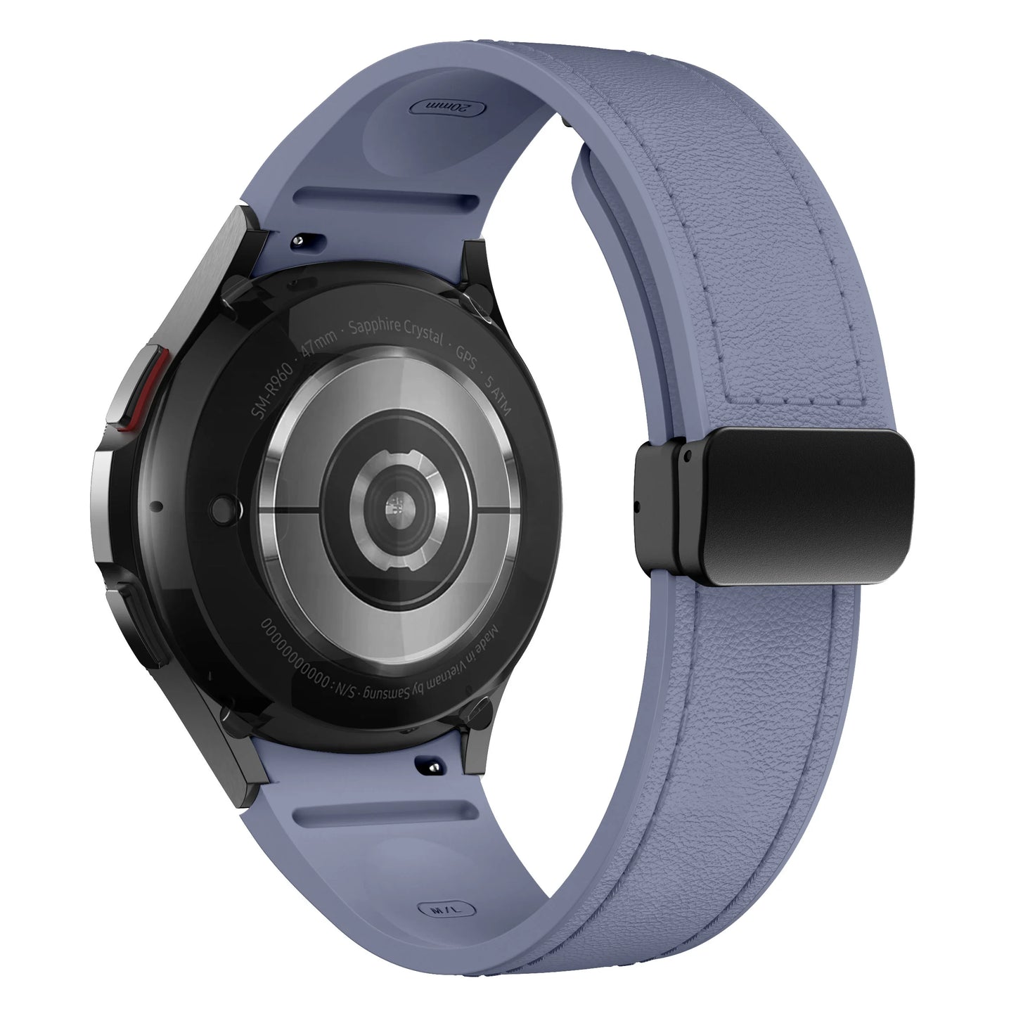 Genuine Leather+silicone Strap for Samsung Galaxy Watch 6 5 7 44mm 40mm 20 Bracelet Galaxy Watch 6 4 Classic 47mm 46mm 43mm 42mm