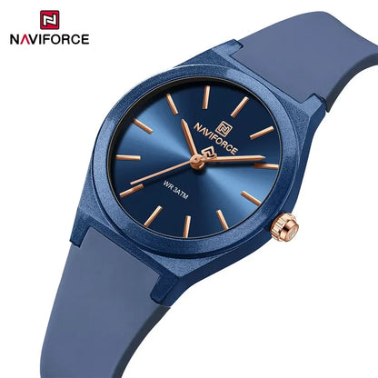 Montres NAVIFORCE NF5056 pour femmes, bracelet en silicone souple de haute qualité