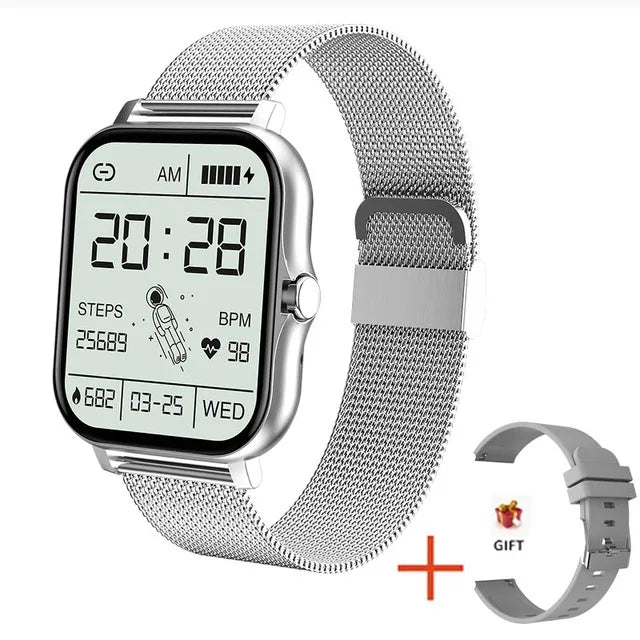 Montre connectée de sport, horloge de fitness, moniteur de santé, montre intelligente étanche, appels Bluetooth pour hommes femmes téléphones IOS Android 2025