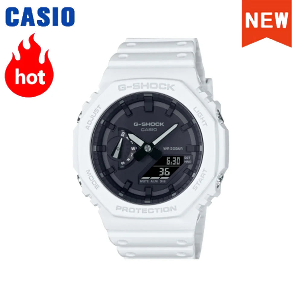 Montre homme Casio GA-2100 série 2026 Flame Inside, montre tendance sport multifonction mode antichoc à disque de couleur G-SHOCK