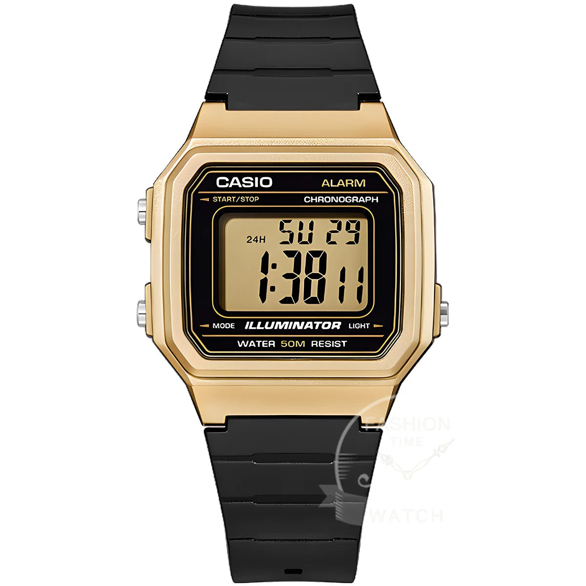 Casio W-217H digital watch with square display and everyday design