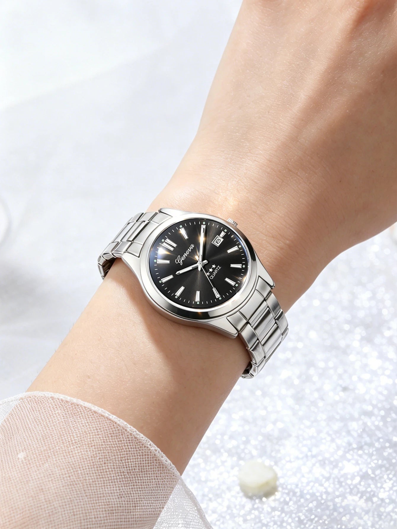 ChronoState Elegance Calendar – Women’s Quartz Steel Watch | Fashion Daily Wristwatch