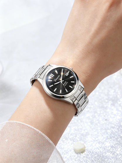 ChronoState Elegance Calendar – Women’s Quartz Steel Watch | Fashion Daily Wristwatch