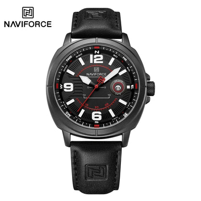 NAVIFORCE NF8078 PU Band Calendar Date Display Watch