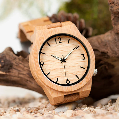 BOBO BIRD Montre Homme en Bois Bambou Montres relogio masculino Mouvement Japonais Horloge Montre Cadeau Personnalisé Dropshipping