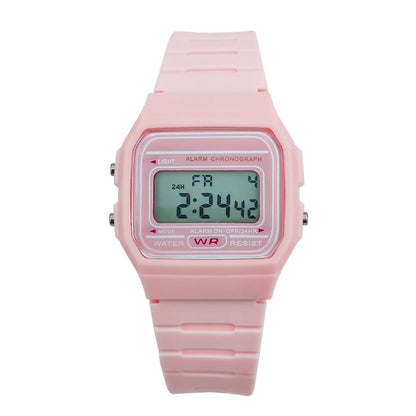 Montre électronique numérique à LED pour femmes, en vogue, montre de sport multifonctionnelle d'extérieur simple et décontractée pour hommes et femmes Reloj