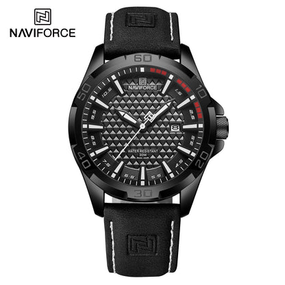 NAVIFORCE – Montres à Quartz Tendance pour Hommes, Bracelets en Cuir, Sport, Étanche, Calendrier, Horloge Relogio Masculino