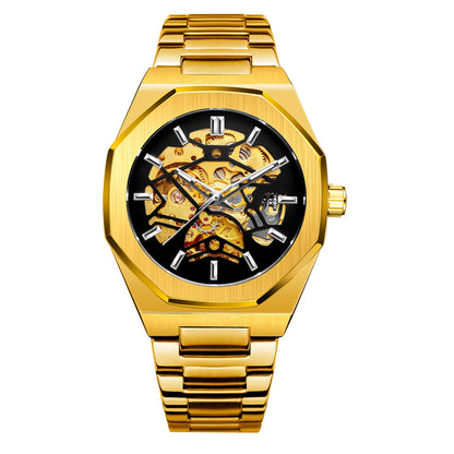 FORSINING Montres Homme Automatiques de Marque Supérieure Mécanique Transparente Étanche Militaire en Acier Inoxydable Montres-bracelets Sport