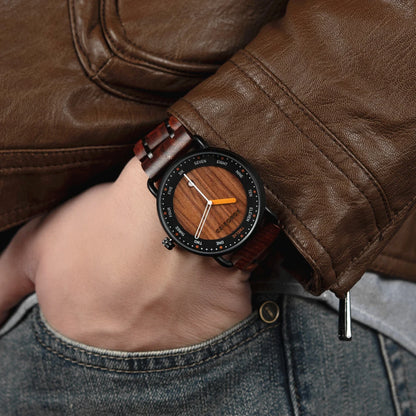 BOBO BIRD Wooden Date Display Watch 42mm Model