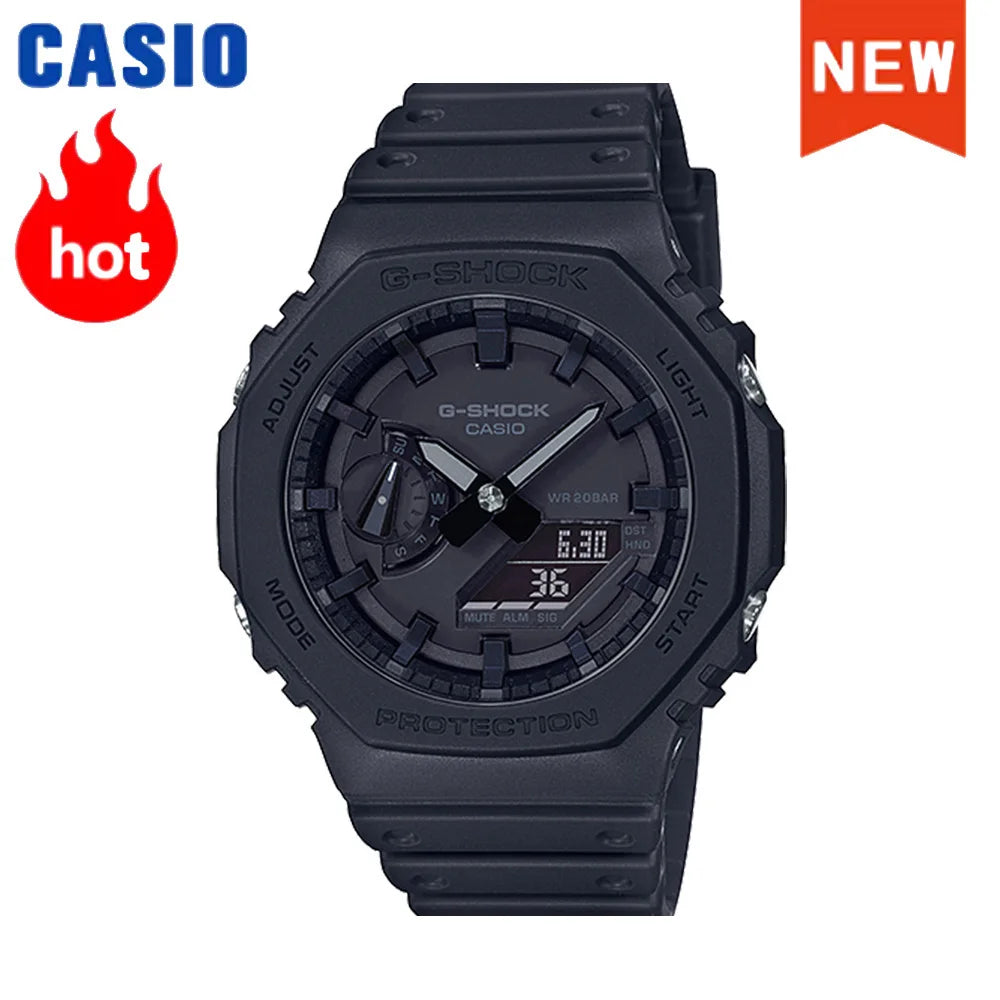 Montre homme Casio GA-2100 série 2026 Flame Inside, montre tendance sport multifonction mode antichoc à disque de couleur G-SHOCK
