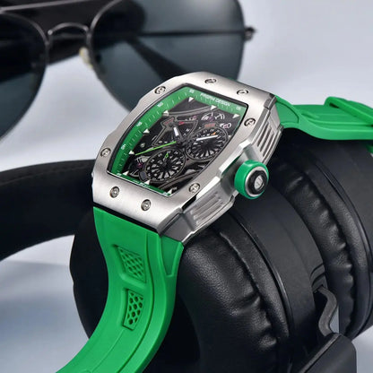 ChronoState Matrix X Square Skeleton Quartz Watch for Men