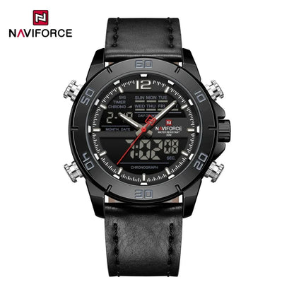 NAVIFORCE NF9253L Genuine Leather Band Luminous Date Clock