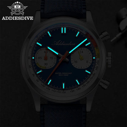 ChronoState ADDIESDIVE VK64 – Montre chronographe 38MM | Montre à quartz étanche 100M lumineuse BGW9