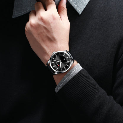 Montres CURREN à Quartz pour Hommes, Bracelet en Cuir, Montres-Bracelets Masculines, Marque de Luxe, Horloge d'affaires pour Hommes, 45 mm, Reloj Hombres