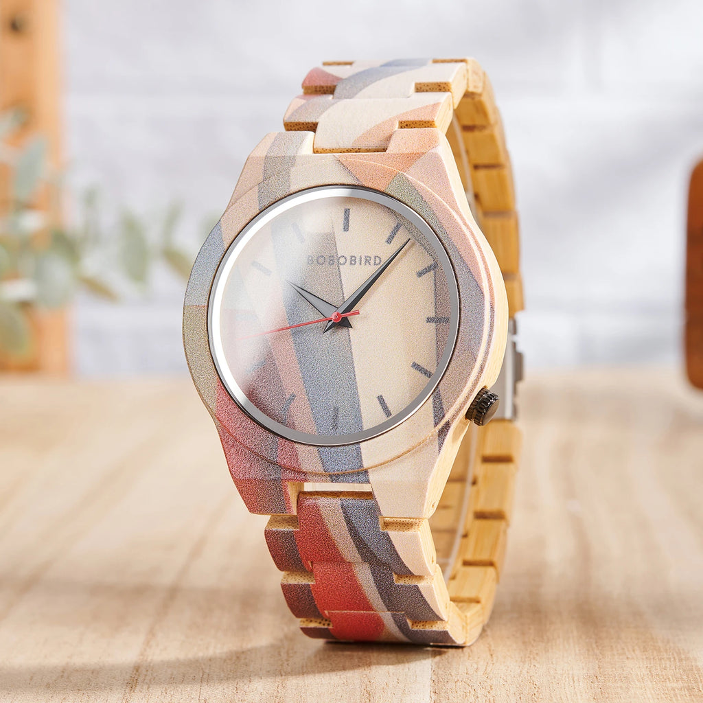 2025 New BOBOBIRD Men‘s Wood Artistic Watches High Quality Japanese Quartz Movement Wristwatch Clock for Men’s Gift Dropshipping