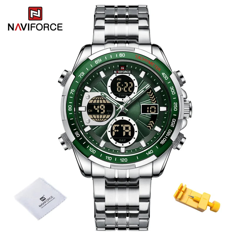 NAVIFORCE NF9197 Analog Digital Chronograph Calendar Watch