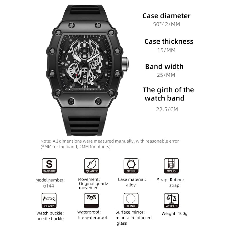 Nouvelle montre pour homme, montre de sport à quartz de luxe pour hommes, étanche, lumineuse, cadeau d'anniversaire pour hommes, reloj hombre