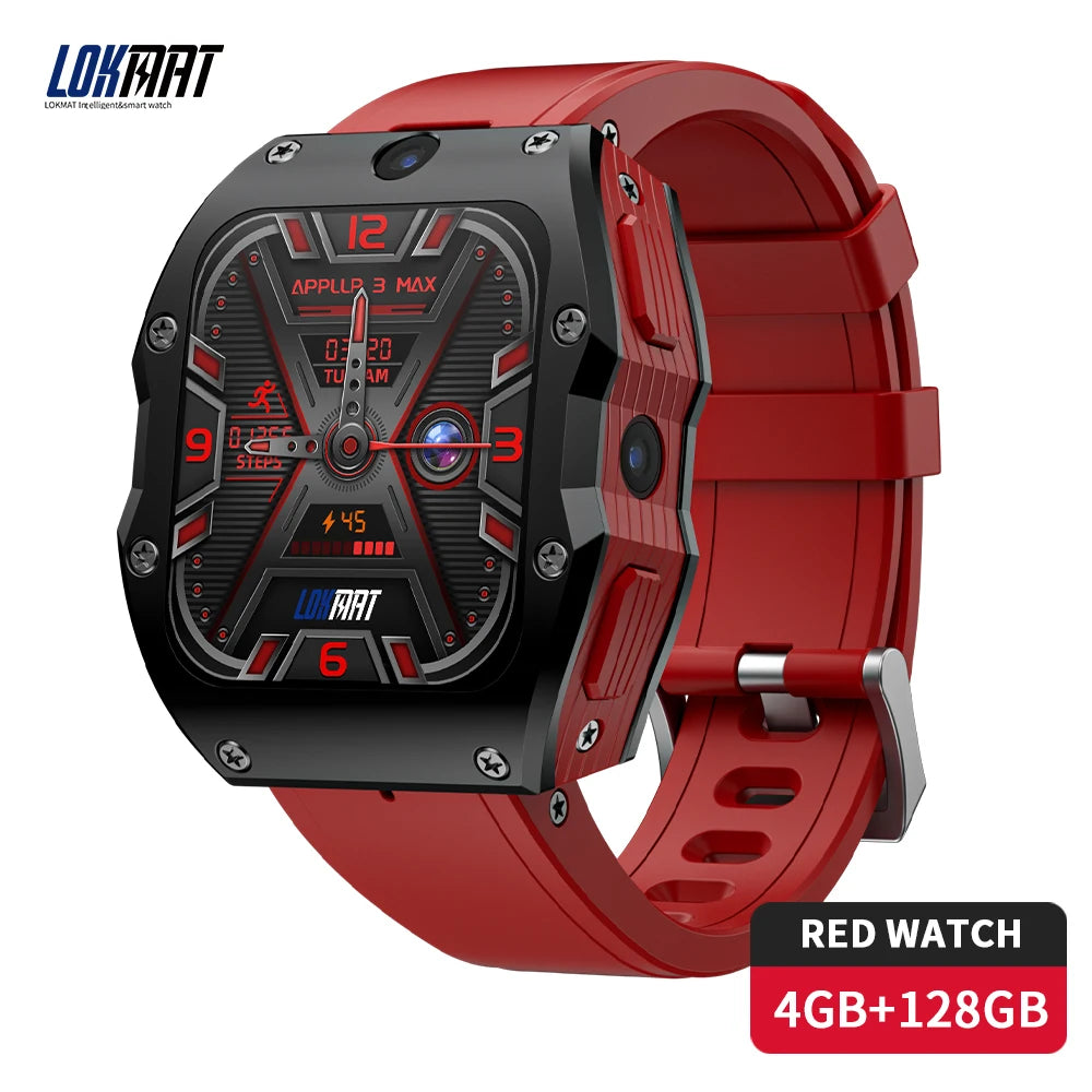 4G Android Smartwatch 4+128GB GPS Dual Camera Sim Card GPS NFC IP68 Waterproof Smart Watch APPLLP 3 MAX