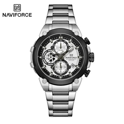 NAVIFORCE Montre Homme Mode Sport Chronographe Étanche Montres Hommes Affichage Calendrier Militaire Quartz Montre Homme Reloj Hombre