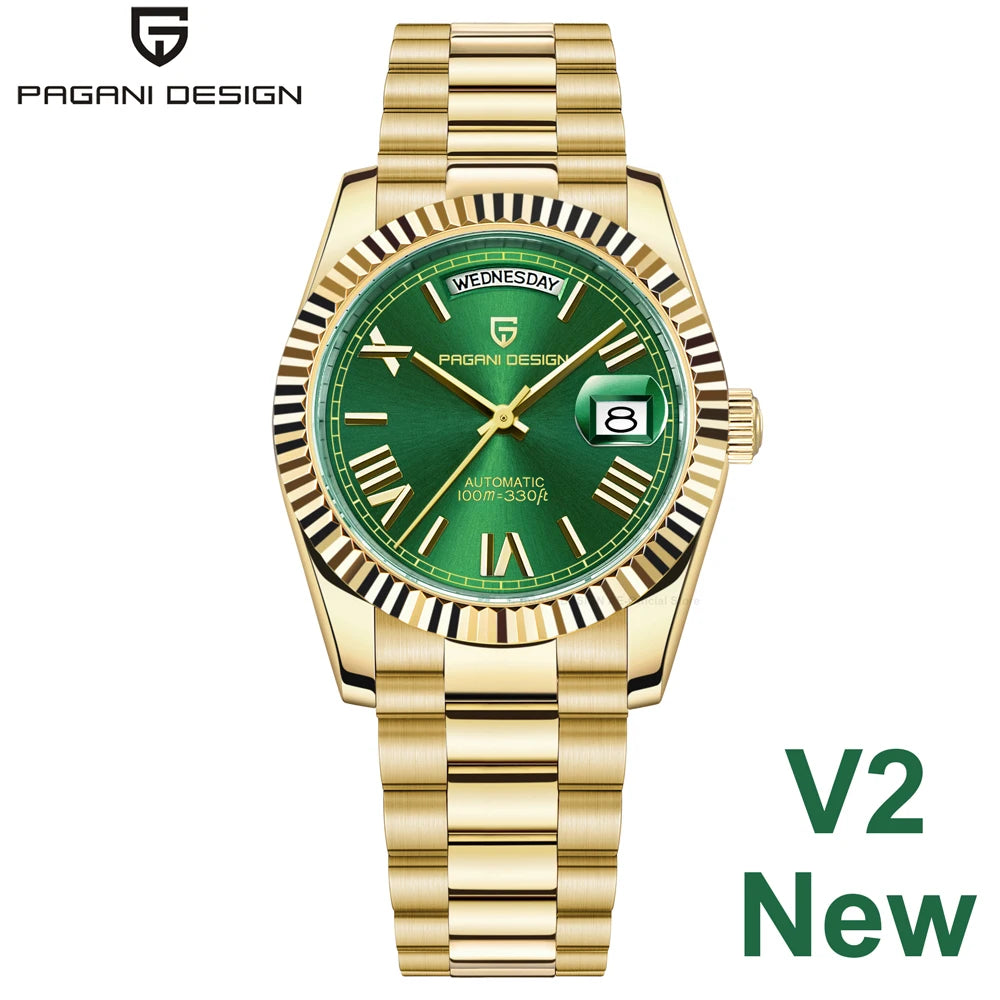 2026 New PAGANI DESIGN Men's Watches Mechanical Top brand Luxury Automatic Watch For Men AR Sapphire glass Calendar Wrist watch