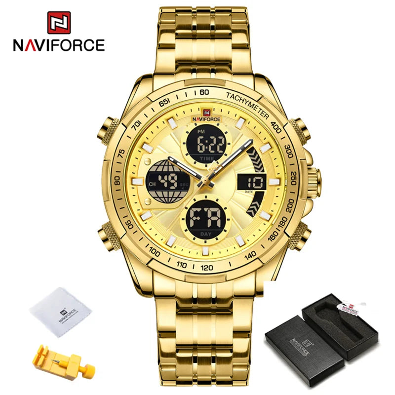 NAVIFORCE NF9197 Analog Digital Chronograph Calendar Watch