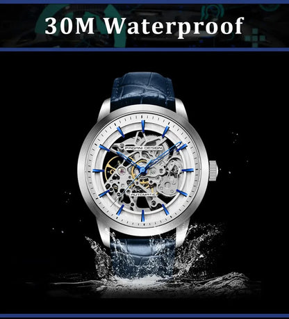 ChronoState Executive Hollow Luxury Mechanical Leather Watch for Men
