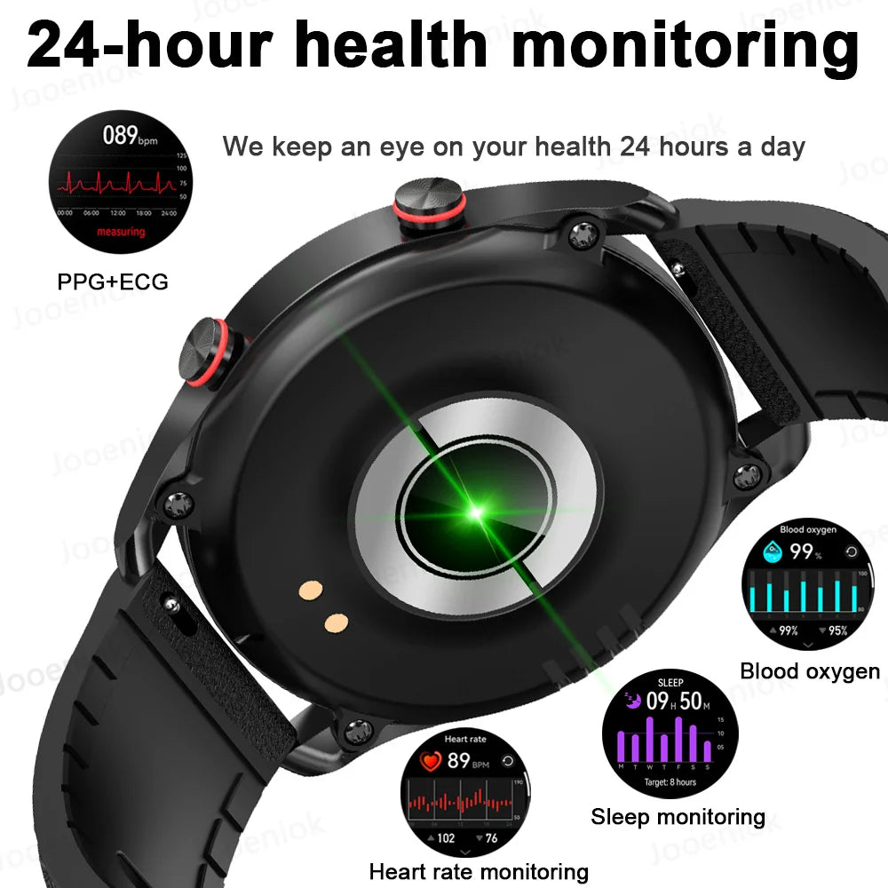 2026 Nouveau pour la montre connectée GT Series Homme Femme ECG+PPG Écran HD Appel BT Traqueur GPS Fréquence cardiaque IP68 Étanche SmartWatch