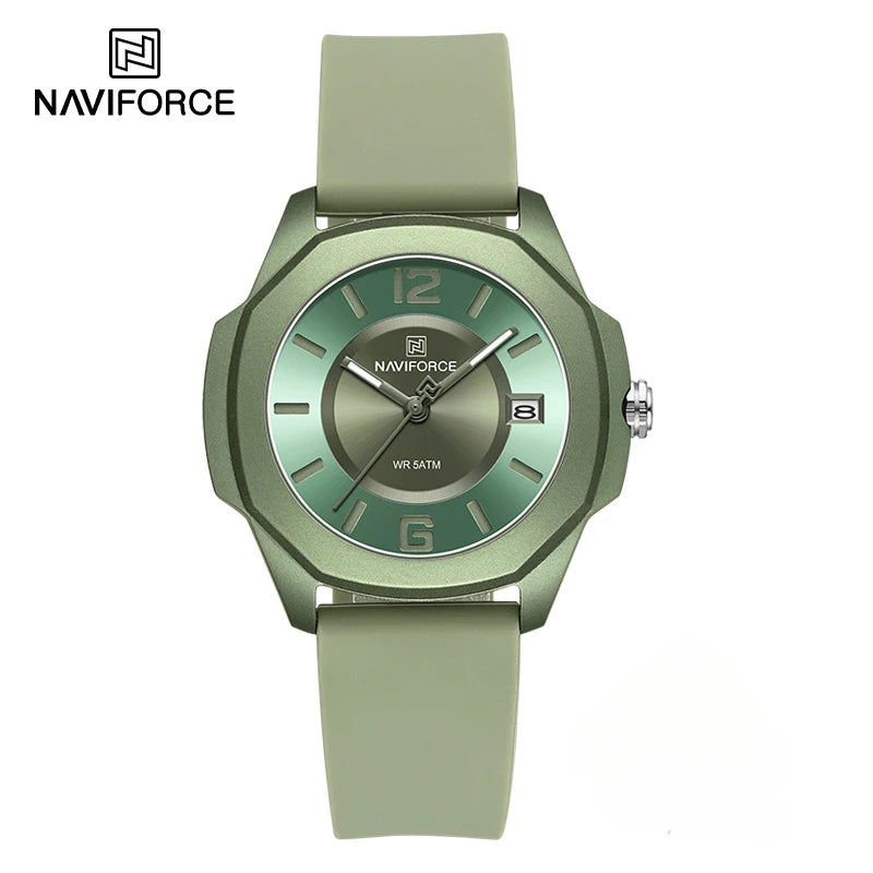 NAVIFORCE -7107 Montre Bracelet en Silicone à Quartz