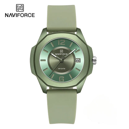 NAVIFORCE -7107 Montre Bracelet en Silicone à Quartz