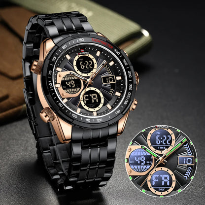 NAVIFORCE NF9197 Analog Digital Chronograph Calendar Watch