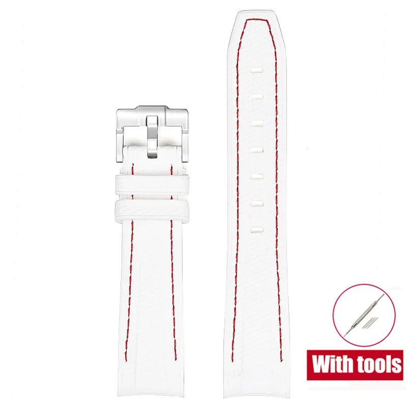 20mm Diving Strap for Omega X Swatch Joint MoonSwatch Men Women Arc Curved End TPU Rubber Bracelet for Rolex Watch Band Tools