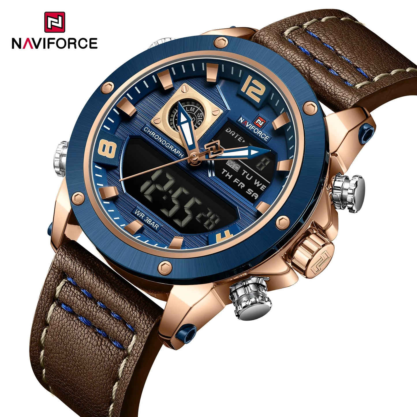 NAVIFORCE NF9236 Dual Display Military Chronograph Watch