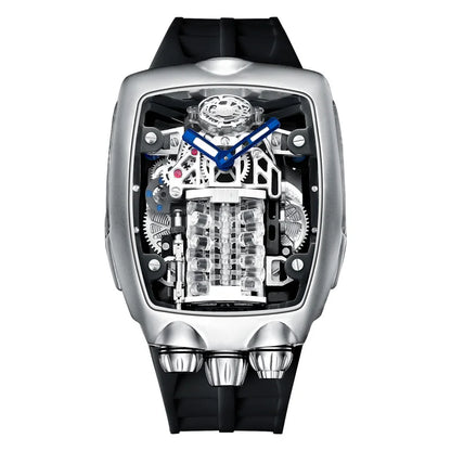 Montre automatique pour homme PINDU P6522, lumineuse, étanche 50m, squelette NH05