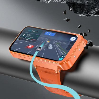 Montre intelligente 4G Android 12.0, téléphone montre intelligente batterie 2000 mAh, double caméra HD 800 W, GPS, Wi-Fi, NFC, appels vidéo, emplacement carte SIM