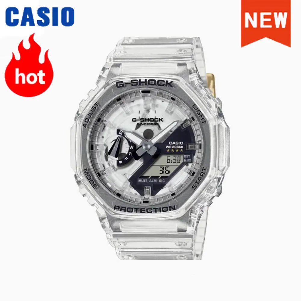 2026 NeW Casio GA-2100 series men's watch Flame Inside trendy sportsmultifunctional fashion anti-shock color disc watch G-SHOCK