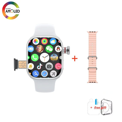 Montre intelligente CD99 8 Go de RAM AMOLED Wifi ROM GPS 128 Go Position Téléchargement d'applications Bluetooth Hommes Femmes Version carte cellulaire Montre connectée