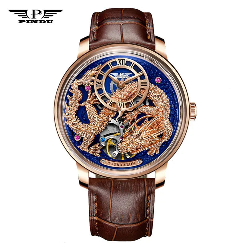 PINDU P6632 Développe des montres mécaniques automatiques pour hommes