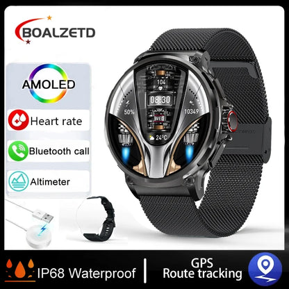 Montres intelligentes GPS ultra-performantes avec batterie 710 mAh, montres boussole étanches NOUVEAU pour hommes femmes 2025 Nouvelle montre intelligente GPS militaire sport pour hommes