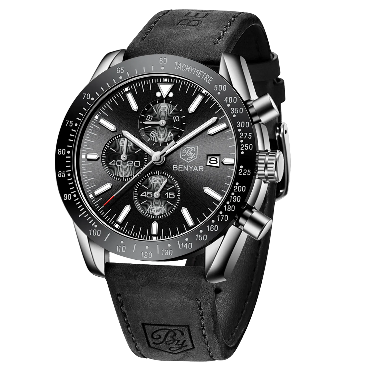 SAPPHERO Chronicle 5140 Classic Leather Strap Watch